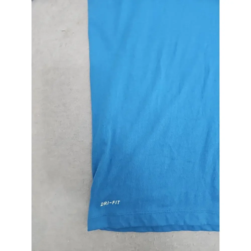 NIKE DRI-FIT JUST DO IT LIGHT BLUE ATHLETIC MEN’S Jersey Pullover Mens 3XL GYM